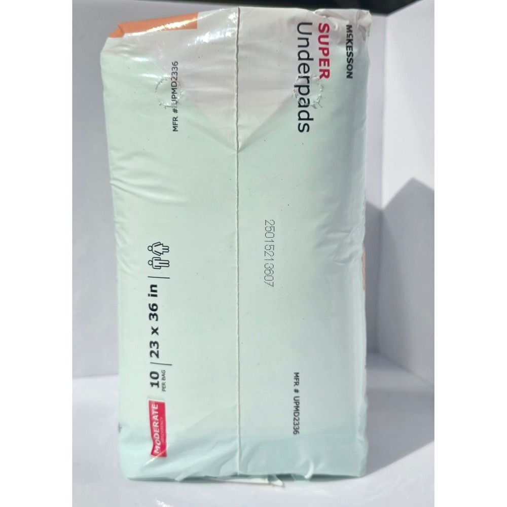 MCKESSON Super Underpads 23x36 Moderate Absorbency Disposable 10 Pack - Picture 3 of 11